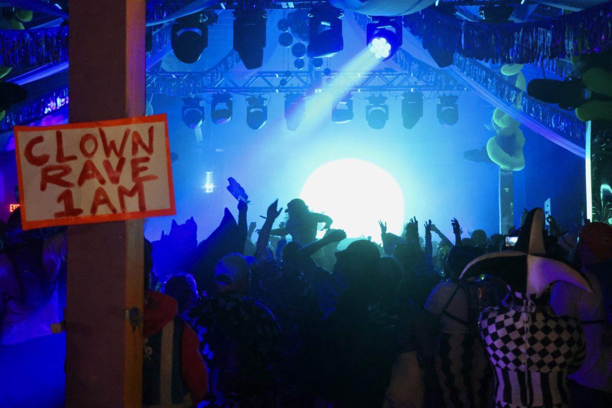 People jam at the clown rave at Bonnaroo Music & Arts Festival in Manchester, Tennessee (Taken by Skyler Wendell)