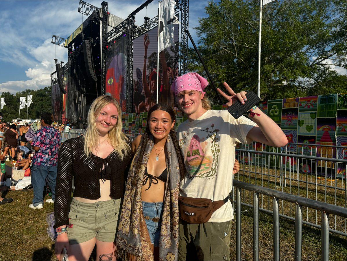 Brodi
Diamond, Makayla Tanner and Milton Rickman line up for Melanie
Martinez hours before her set starts at Bonnaroo Music & Arts Festival in Manchester,
Tennessee, on June 15, 2024. (Taken by Kerstie Wolaver)