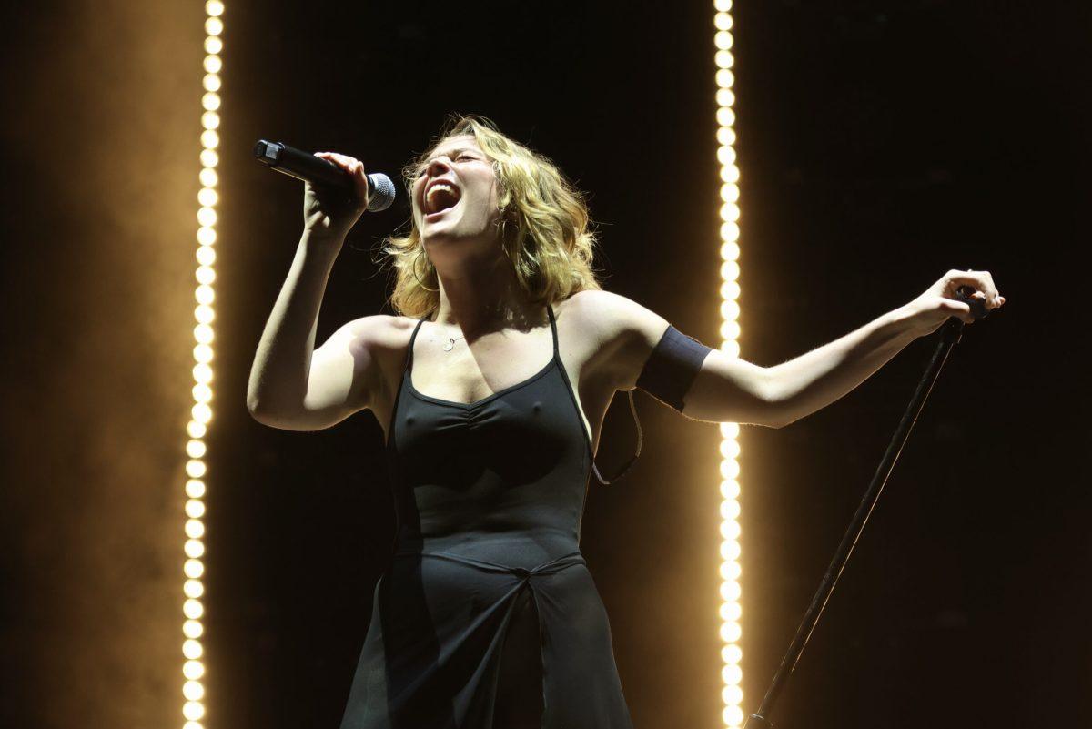 Maggie Rogers performs at the Which Stage at Bonnaroo Music & Arts Festival in Manchester, Tennessee, on June 14, 2024. (Taken by Skyler Wendell)