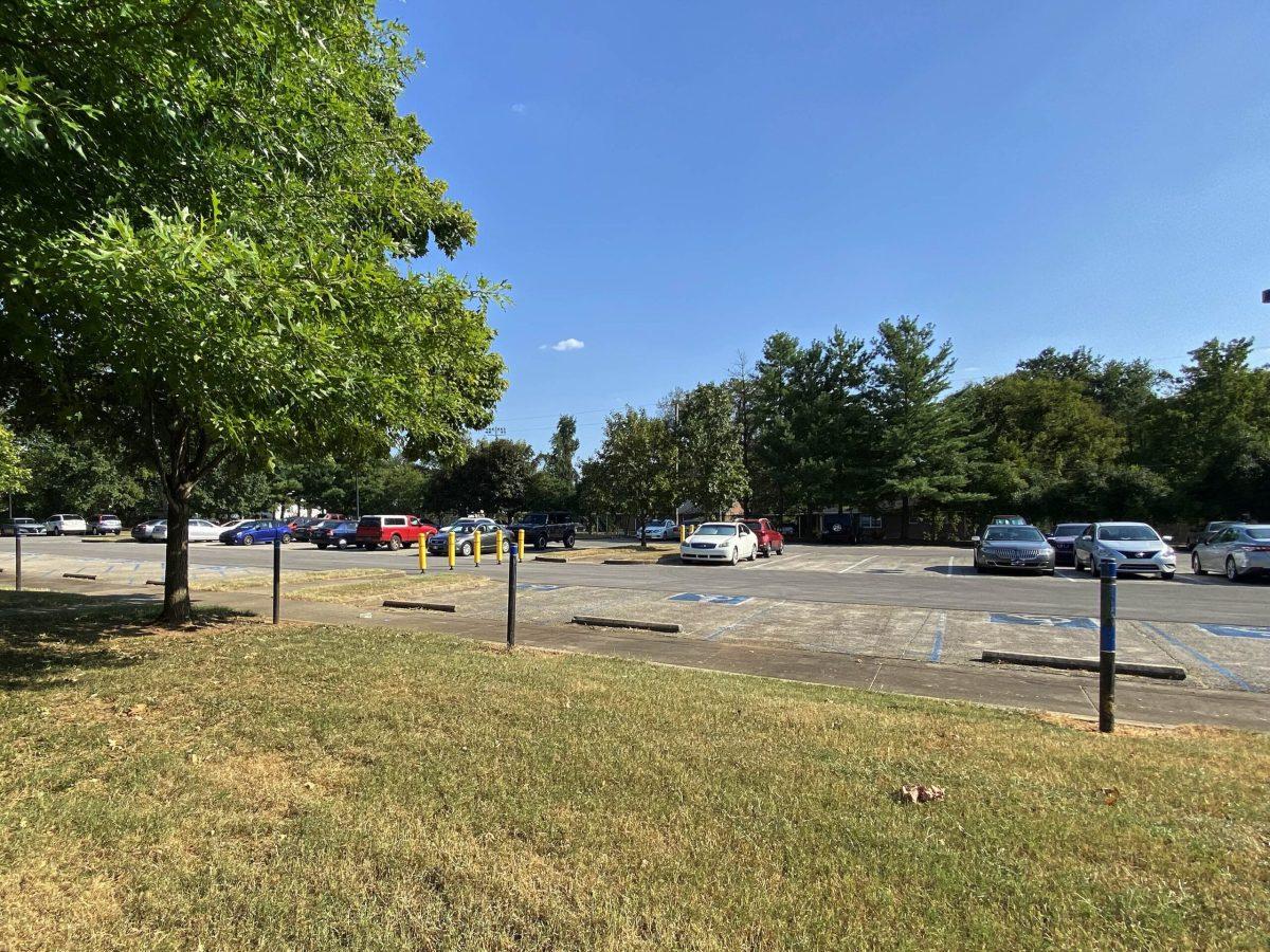 Womack Lot changed to a red-green lot at the start of the fall 2024 semester. (Photo by Hannah Carley)