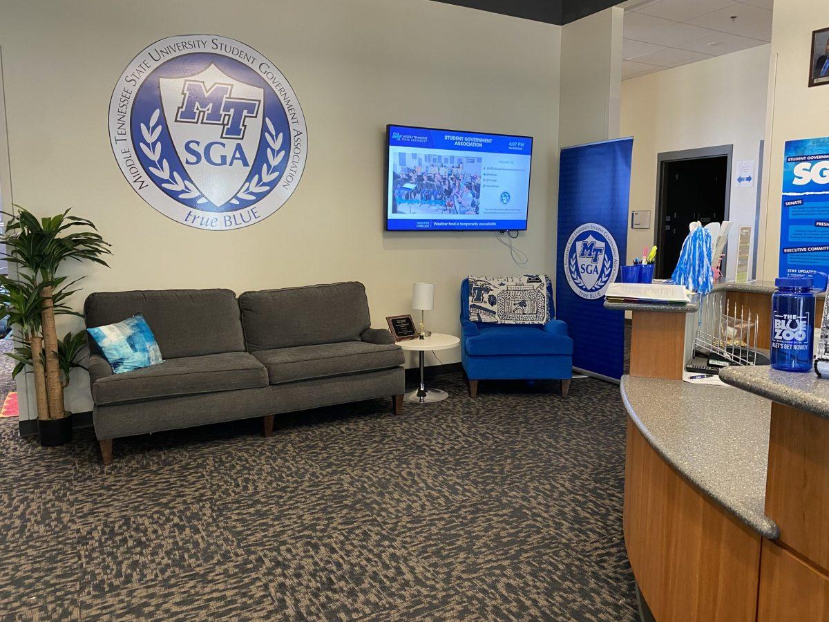 MTSU's Student Government Association has offices on the third floor of the Student Union building. (Photo by Hannah Carley)