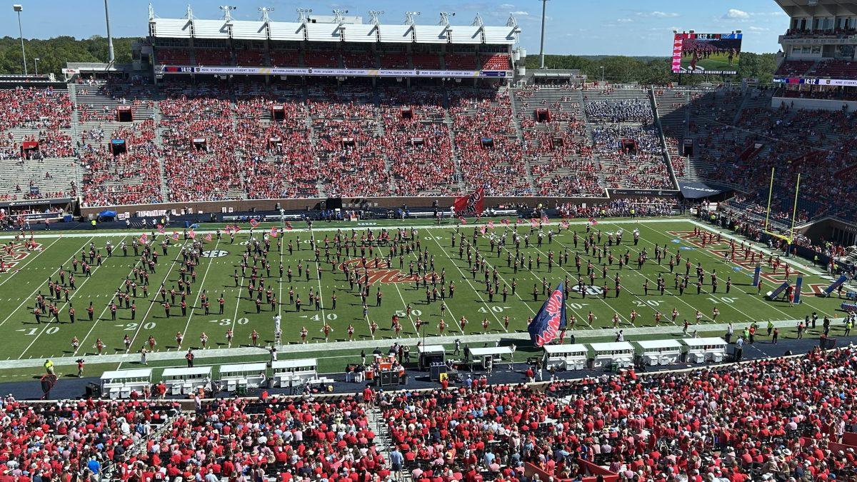 View from the Ole Miss press box, 9-7-2024. (Photo by Brett Walker)