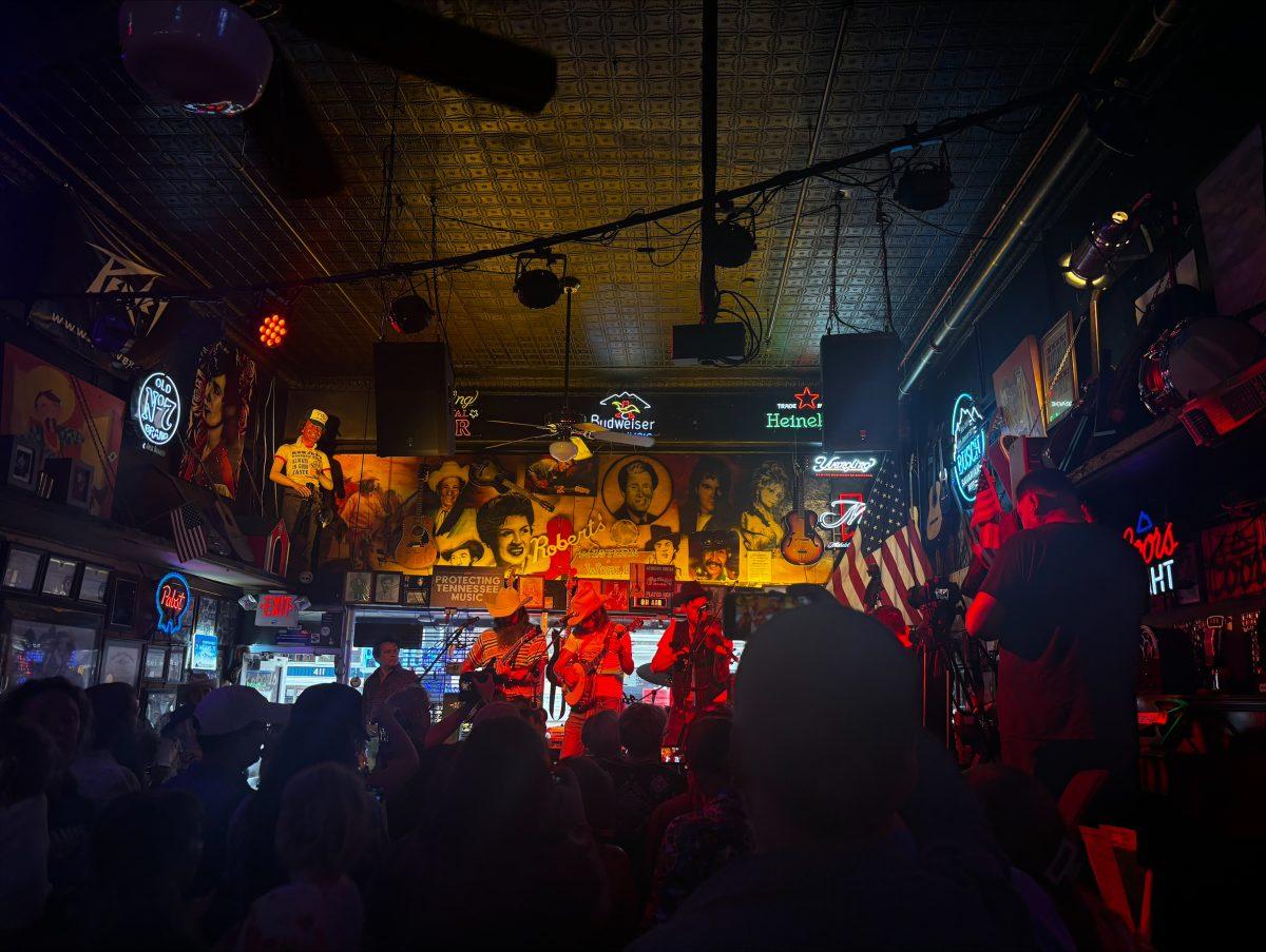 Old Crow Medicine Show delights the crowd with a surprise set at Robert's Western World in Nashville, Tennessee, on Sept. 19, 2024. (Photo by Kerstie Wolaver)