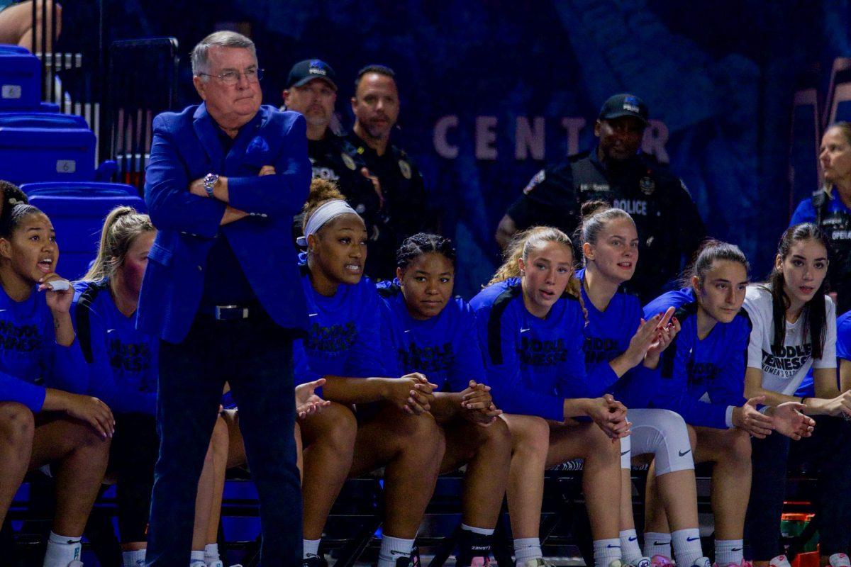 Rick Insell watches over his team, 10-25-2024. (Photo by Rusty Miller)