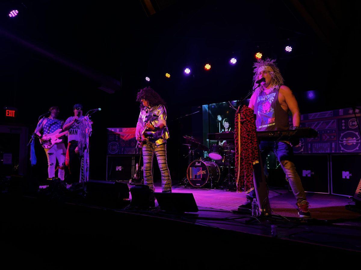 Mixtape performs at Hop Springs' annual '80s costume party in Murfreesboro, Tennessee, on Oct. 25, 2024. (Photo by Bailey Brantingham)