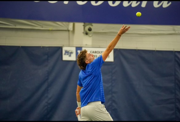 Karim Al-Amin serves against Auburn, 1-31-2025