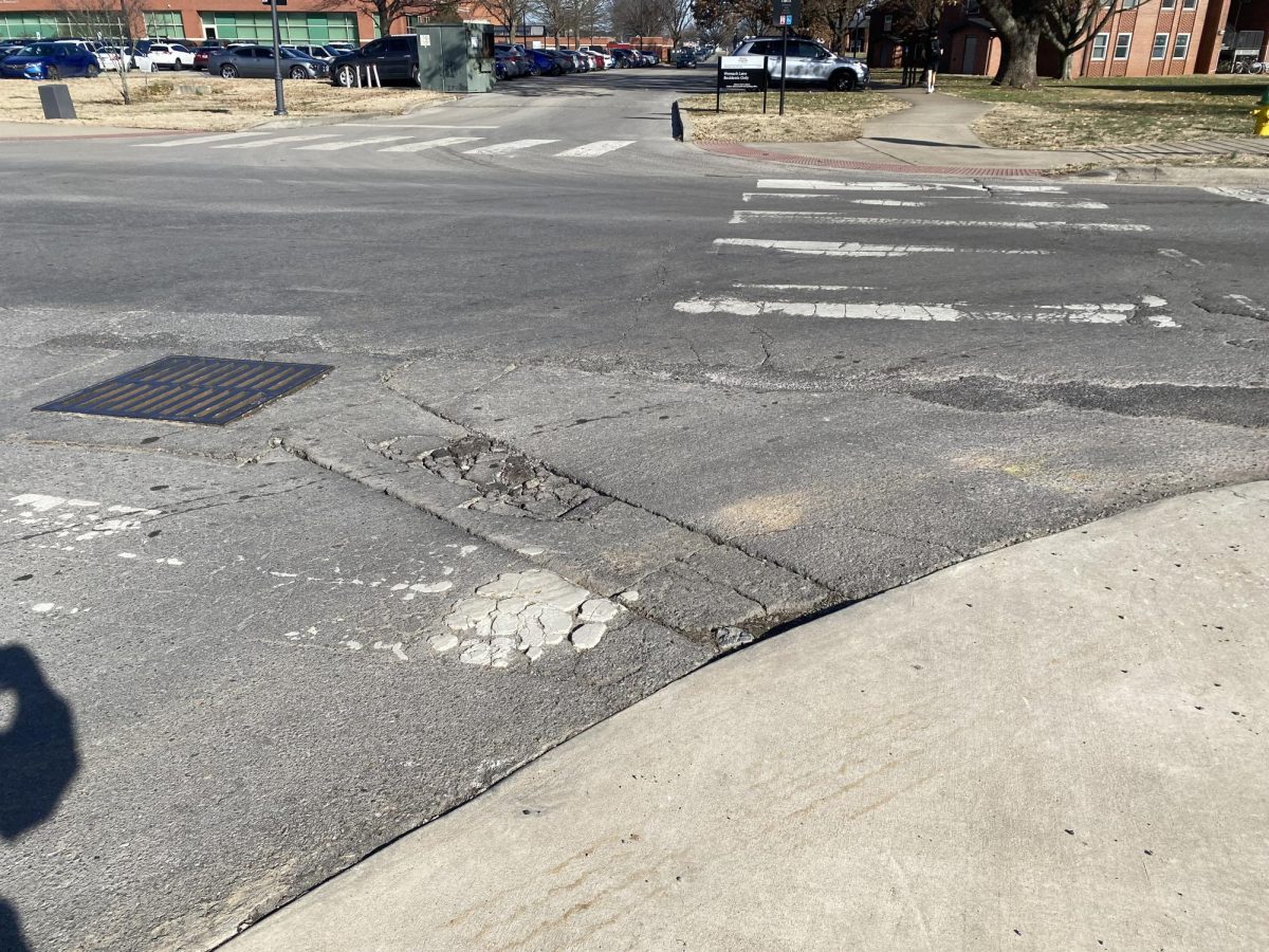 The entrance to the Ezell and Mass Communications lot on Blue Raider Drive in Murfreesboro, Tenn., on Feb 24 2025. (Photo by Olivia Summers)