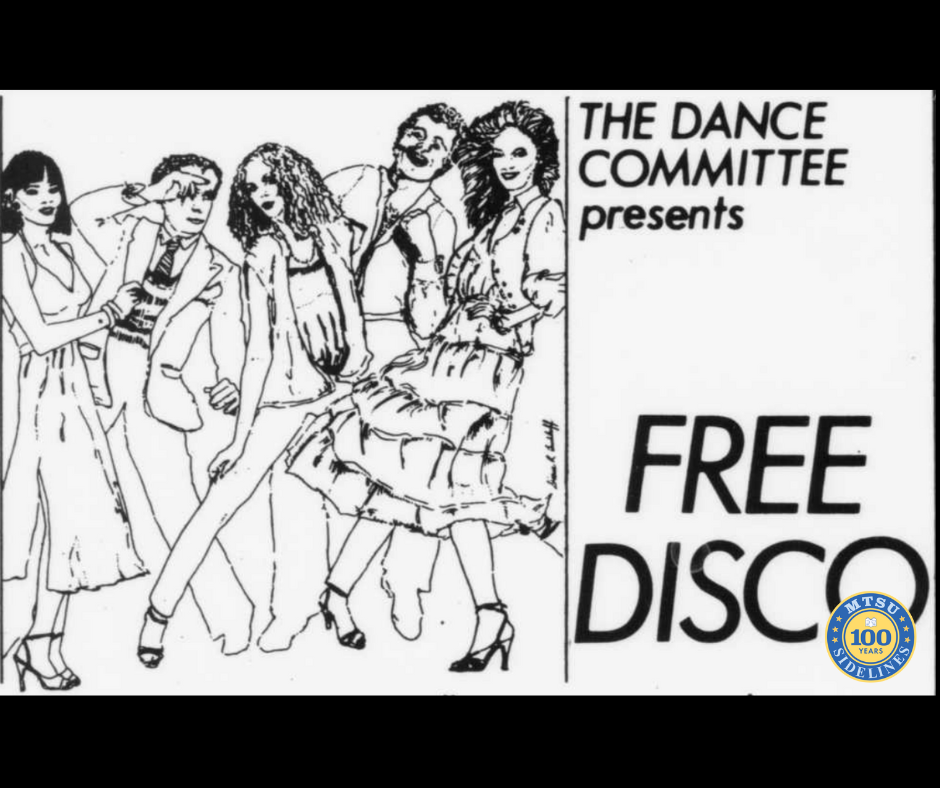 Free disco ad in the April 4, 1980 edition of Sidelines. 