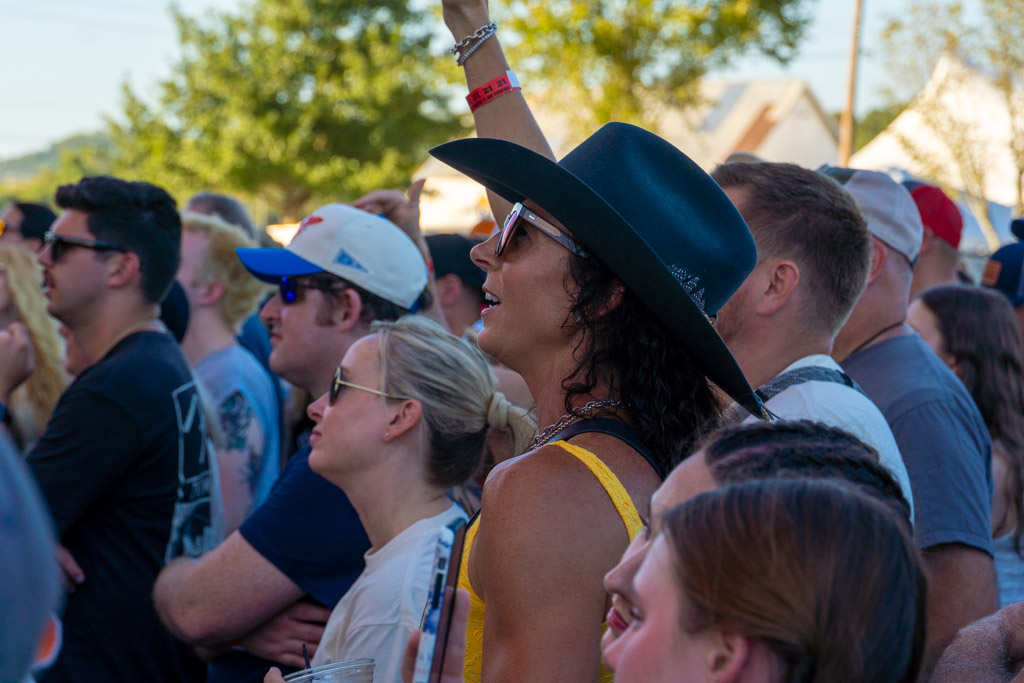 Fans cheer for Better than Ezra at the Gold Record Road Stage at
Pilgrimage Music & Culture Festival on Sunday, Sept. 28, 2025, in Franklin
Tennessee.