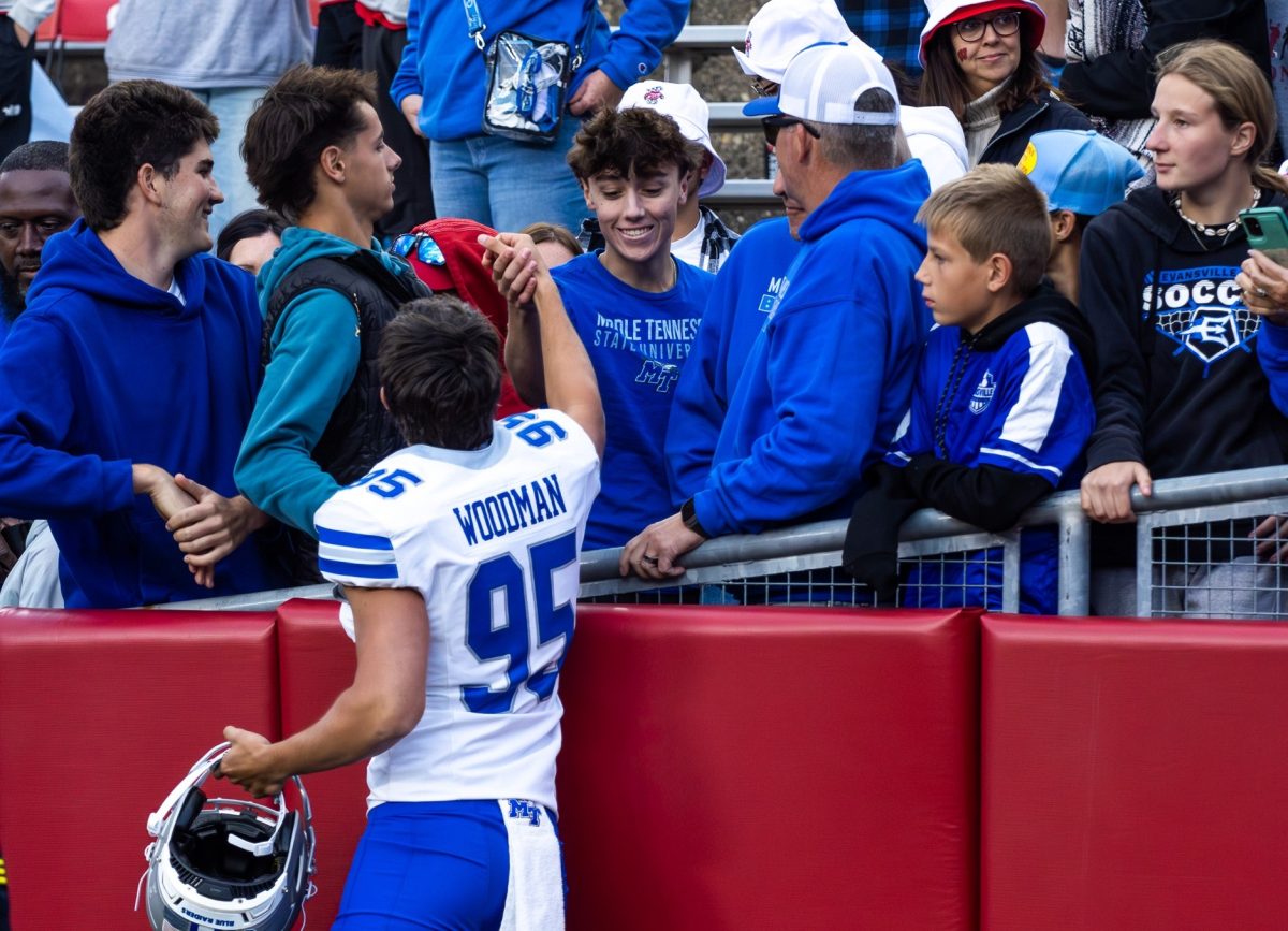 Middle Tennessee freshman Baylen Woodman kicked off the game against his childhood team on Saturday afternoon.