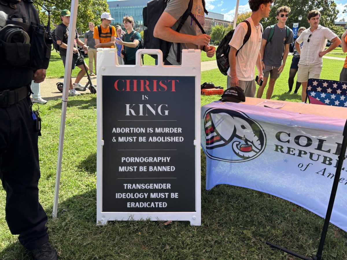 Conservative podcaster Joshua Haymes visited MTSU to discuss Christianity, abortion, pornography and transgender ideology.