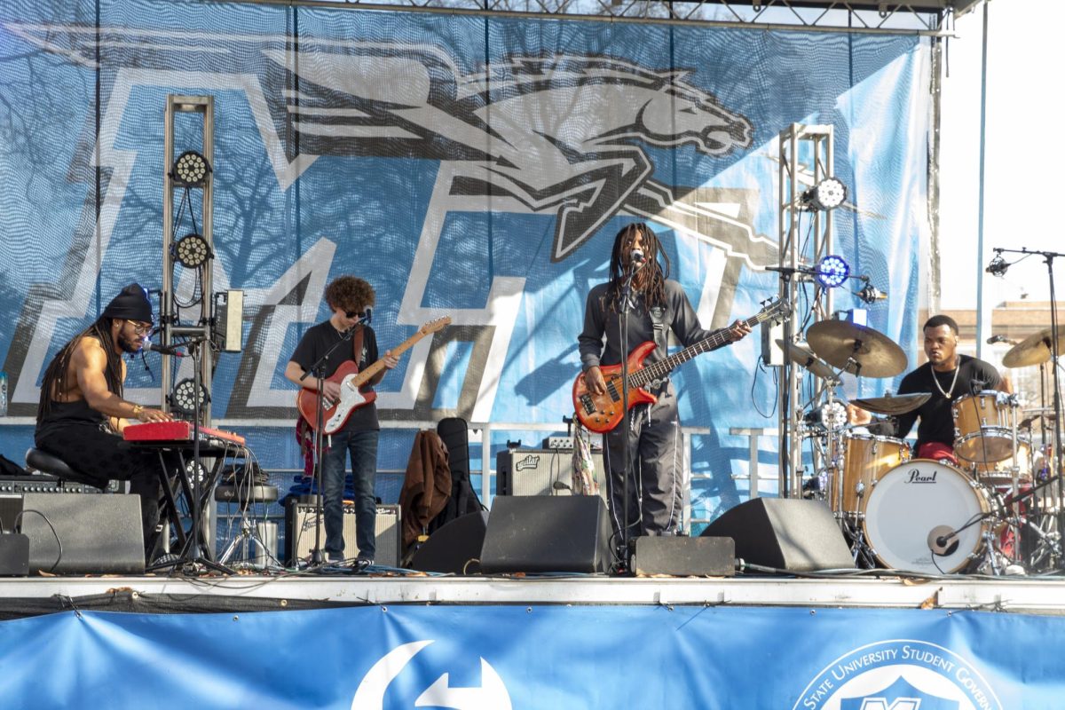 The Psychedelics band playing at the final Party In The Grove for the 2025 season at Walnut Grove on Nov. 22, 2025.