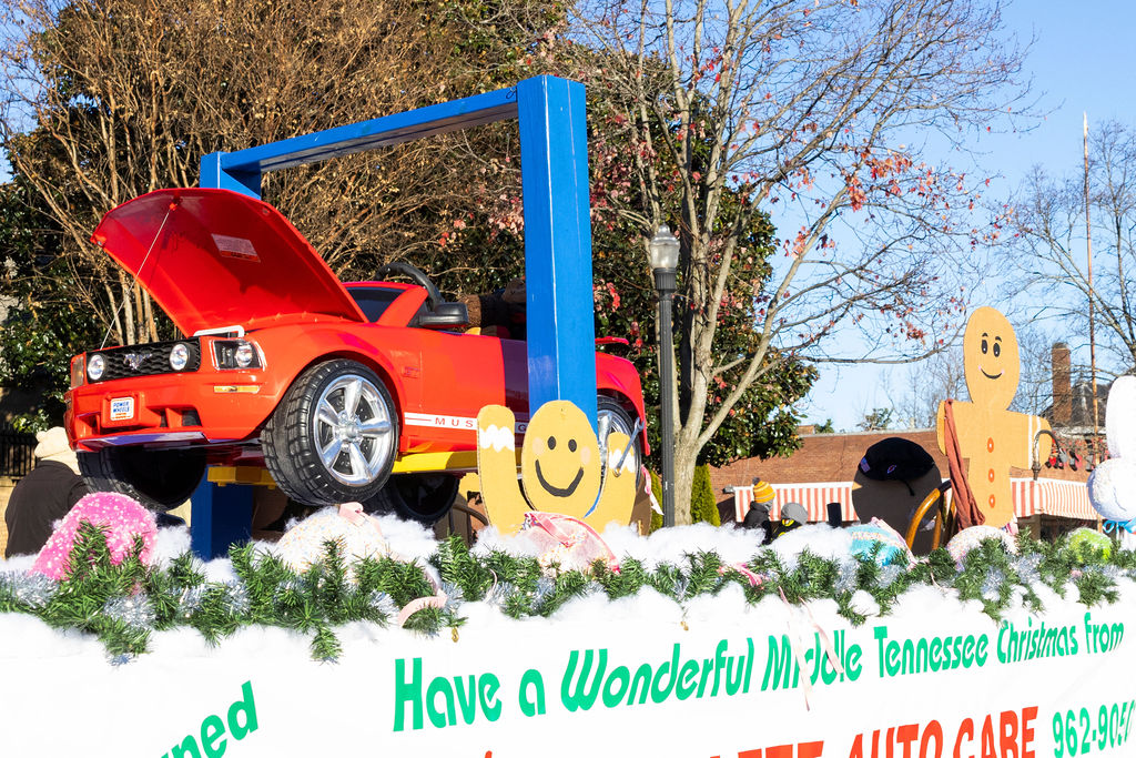  Todd's Complete Auto Care float during the Murfreesboro Christmas Parade on E Main St. on Dec. 14, 2025 
