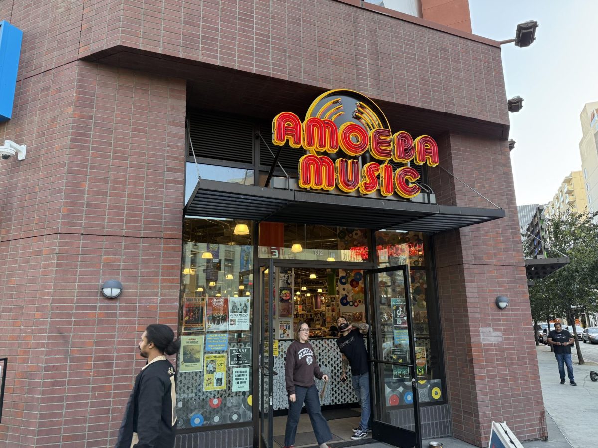 The front of Amoeba Music in Los Angeles, California, on Jan. 29, 2026.