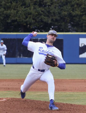 MTSU pitcher, Gavin King, facing off against the Bellarmine Knights at the Reese Smith Jr. Field on Feb. 14, 2026. 