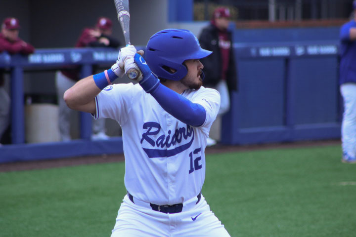 MTSU infielder Brett Vondohlen batting against the Bellarmine Knights at the Reese Smith Jr. Field on Feb. 14, 2026.