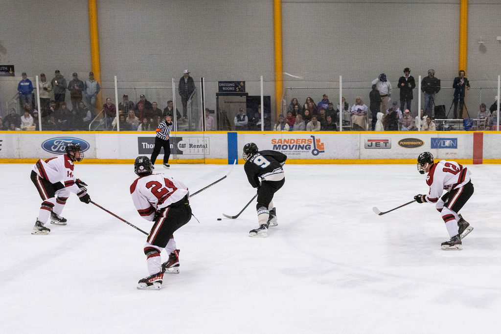 MTSU captain Linden Palmer skates in the neutral zone during a game against South Carolina, on Feb. 7, 2026, inside the Ford Ice Hockey Center in Antioch, Tennessee. 
