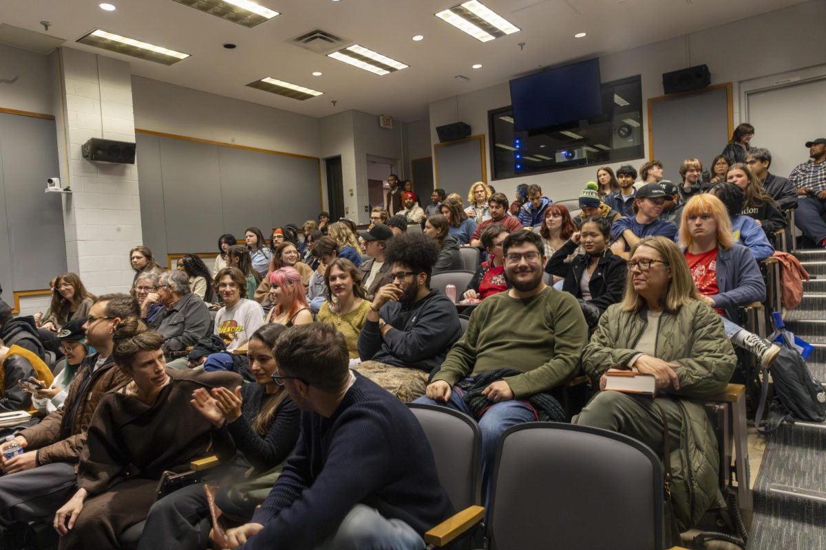 Audience taking notes and watching during Rahim Fortune's artist talk at MTSU on Feb. 3. 2026. 