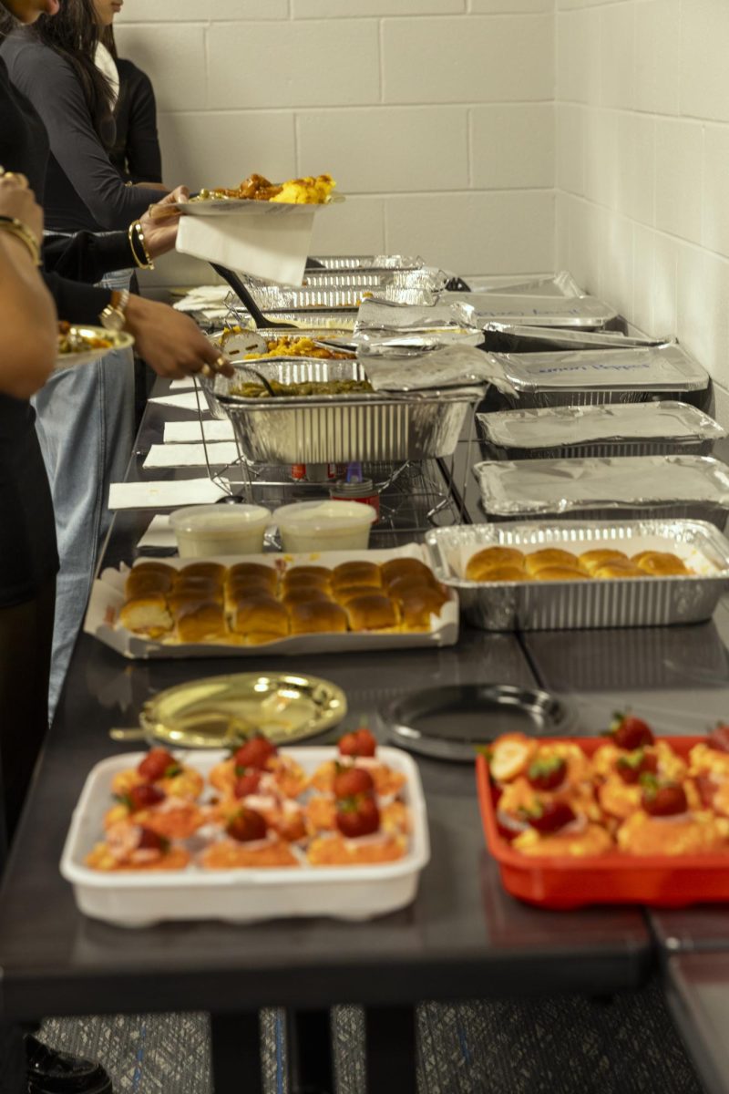 Students make dinner plates during the Seat at the Table  Black History event on Feb. 10, 2026.