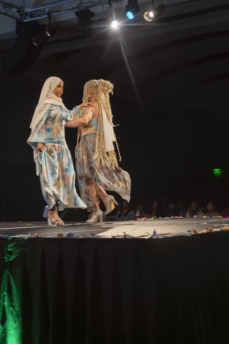Models walking the runway in Carnival in the Motherland at the ASO fashion show at MTSU on Feb. 13, 2026