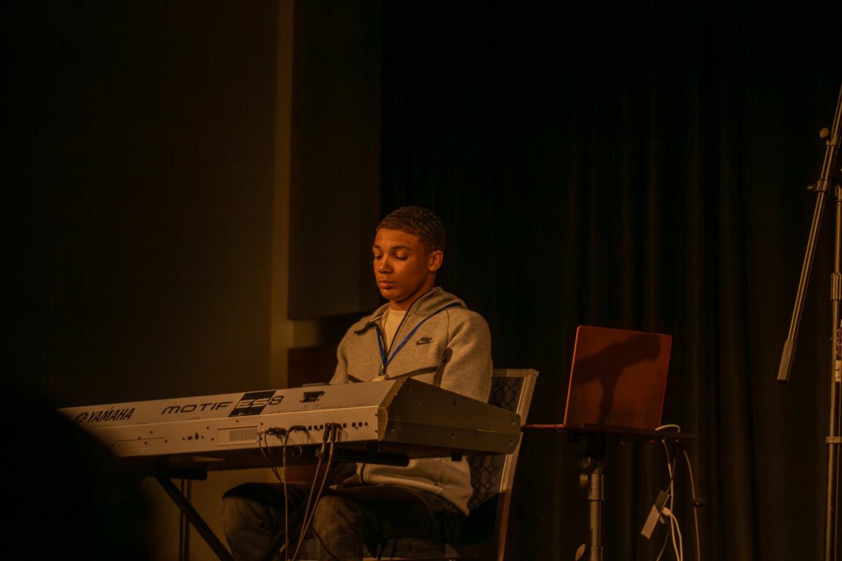 Tim Nash performing on the keyboard at Showtime at the Apollo at MTSU on Feb.
20, 2026.