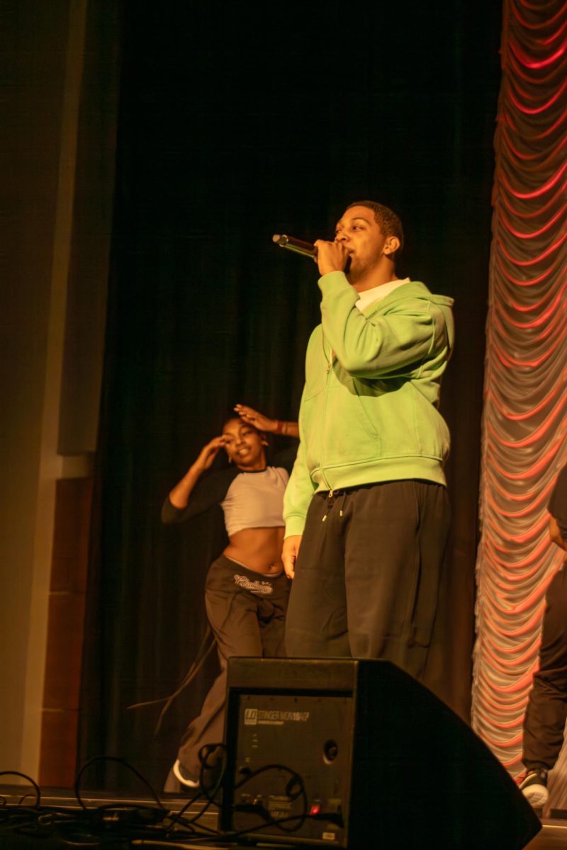 J’Marshall rapping during his set of the competition at Showtime at the Apollo at
Middle Tennessee State University on Feb. 20, 2026.