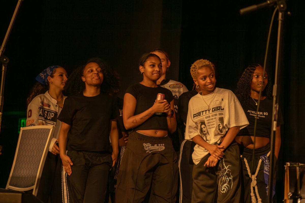 Members of MTSU Performing Arts Company wait for the winner to be announced during Showtime at the Apollo at Middle Tennessee State University on Feb. 20, 2026.