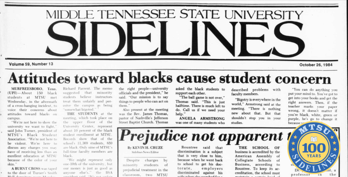 Sidelines, Oct. 26, 1984.
