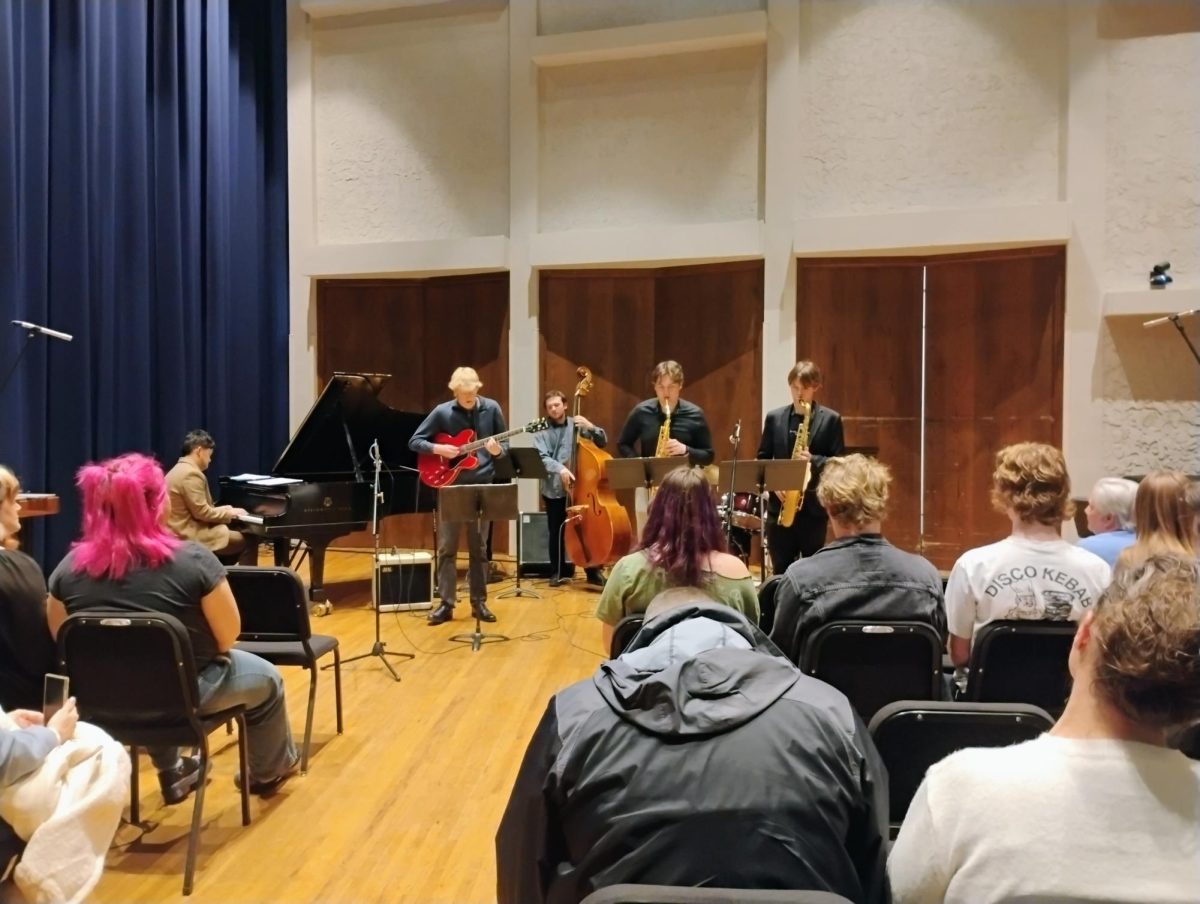 The Ng Jazz Combo performing for an audience at Hinton Hall on March 2, 2026.