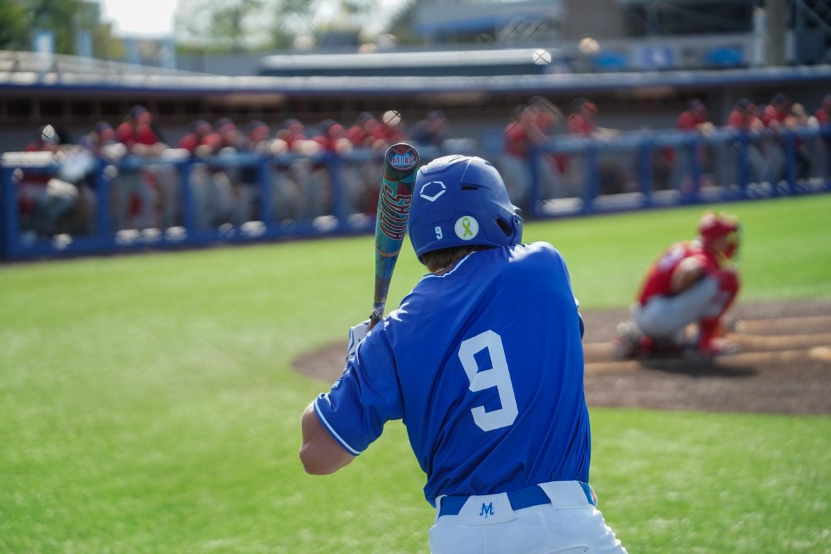  MTSU outfielder Owen Nowak timing up pitcher  during a game against Southern Indiana University at Reese Smith Jr field on March 31, 2026.
