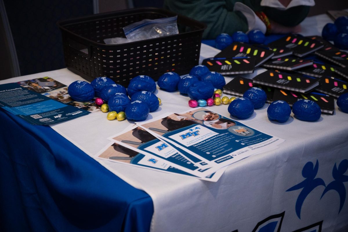 The College of Psychology table at the Grad School Fair on Mar. 17, 2026.