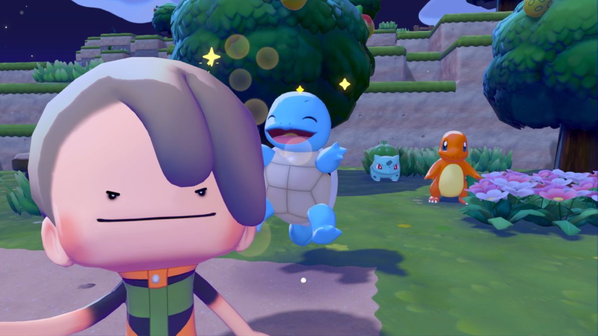 Jesse's avatar with Squirtle, Bulbasaur and Charmander in the new game Pokopia on March 18, 2026.