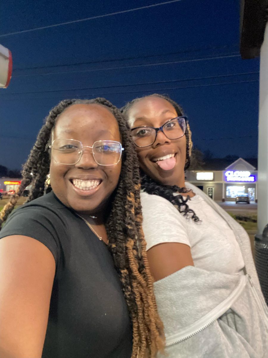 Jaeda Jackson (left) and her sister Katina Jackson (right) in Chattanooga, Tennessee, on March 13, 2026. 