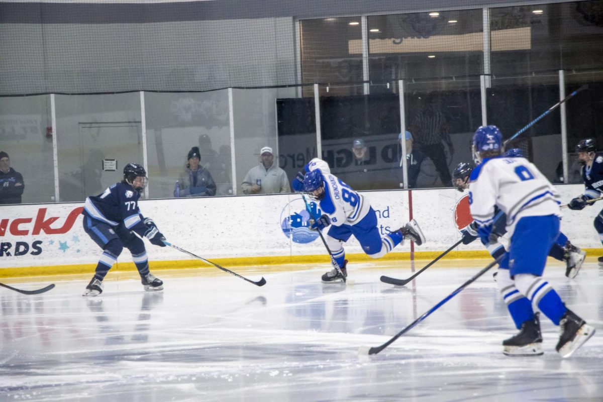 a game against Northwood at the Centene Community Ice Center on March 19, 2026.