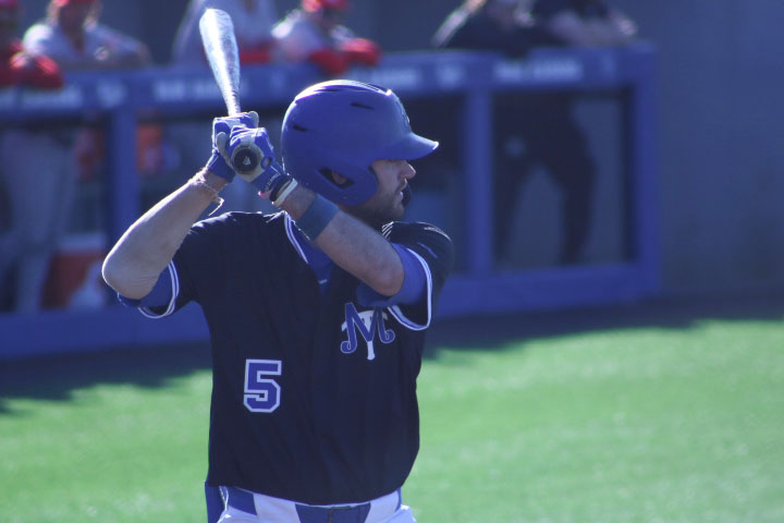 MTSU infielder Matt Wolfe batting against the Illinois State Redbirds at Reese Smith Jr Field on Friday, Feb.27, 2026.
