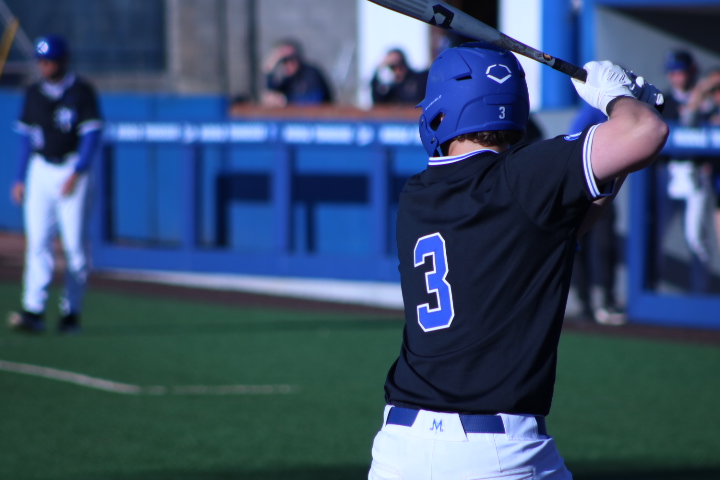 MTSU catcher Tyler Minnick up to bat against the Illinois State Redbirds at Reese Smith Jr Field on Friday, Feb. 27, 2026.