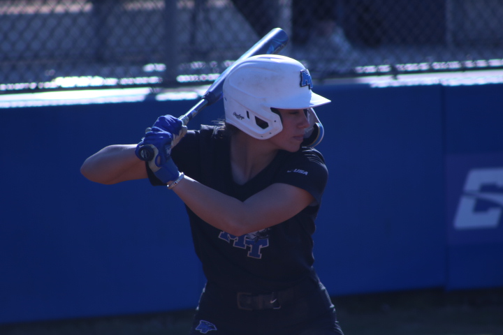 MTSU Jana Want up to bat against the University of Akron at Blue Raider Softball Field on Feb. 28, 2026.  