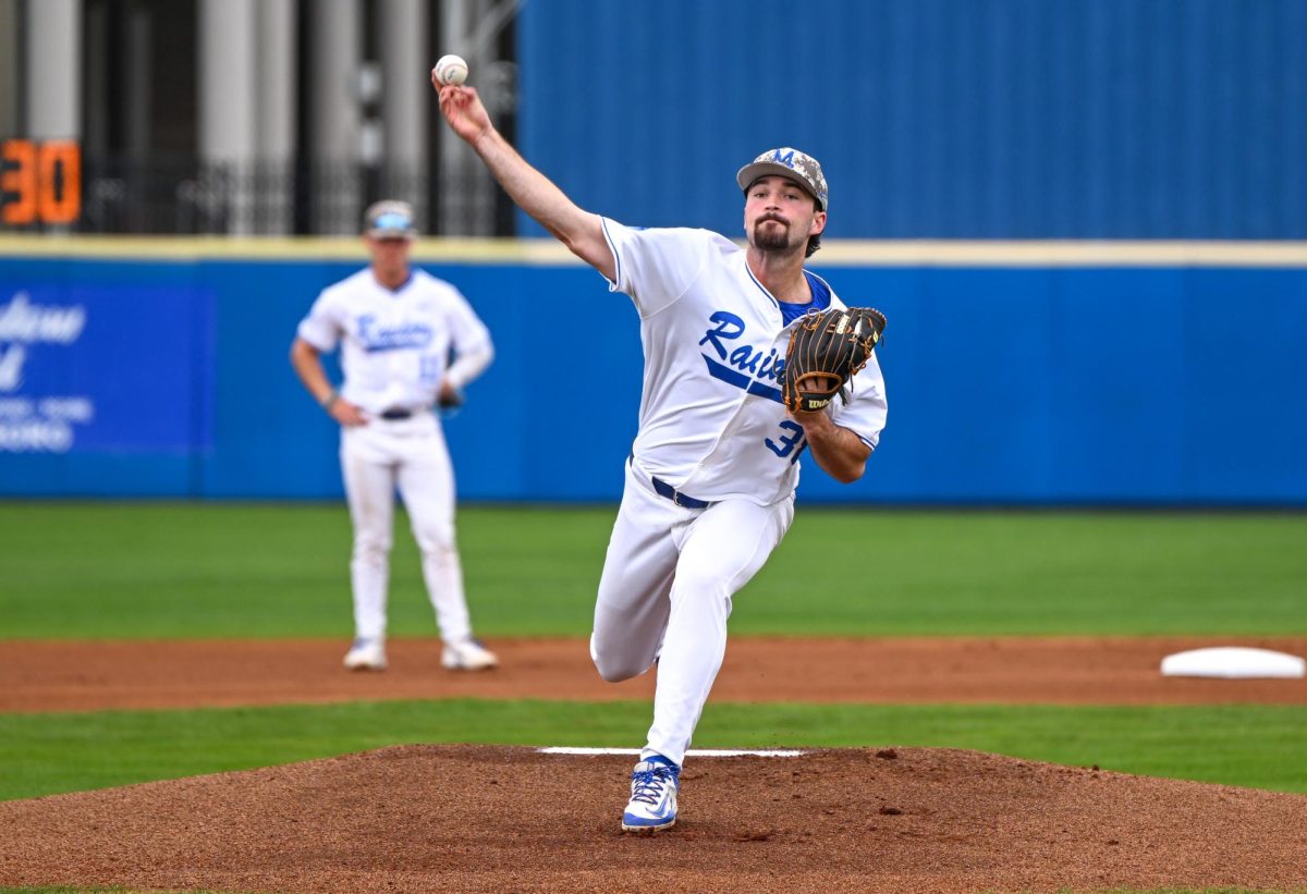 MTSU pitcher David Horn Jr. throws a pitch against Kennesaw State at Reese Smith Jr. Field on March 15, 2026. 