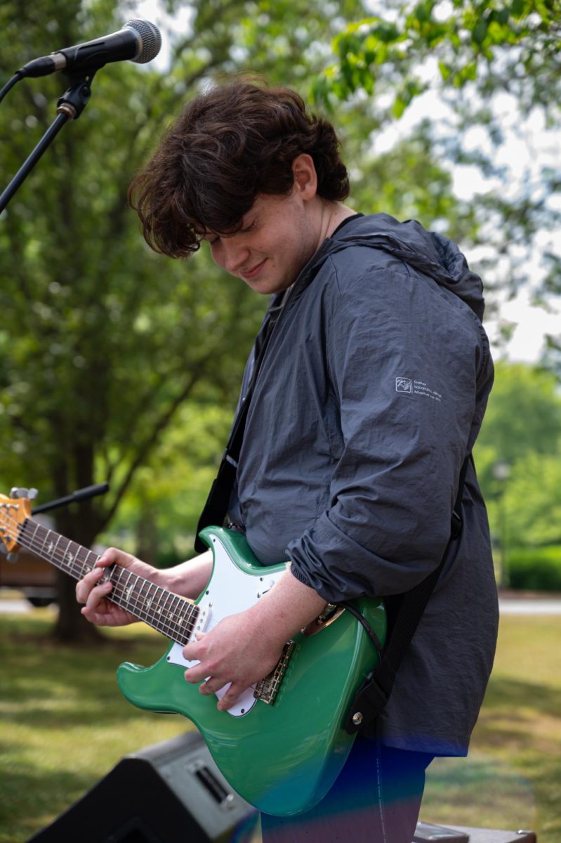 Guitarist for Laci, Cole Daniel, performs during Monaroo at Monohan Hall on Apr 25, 2026.