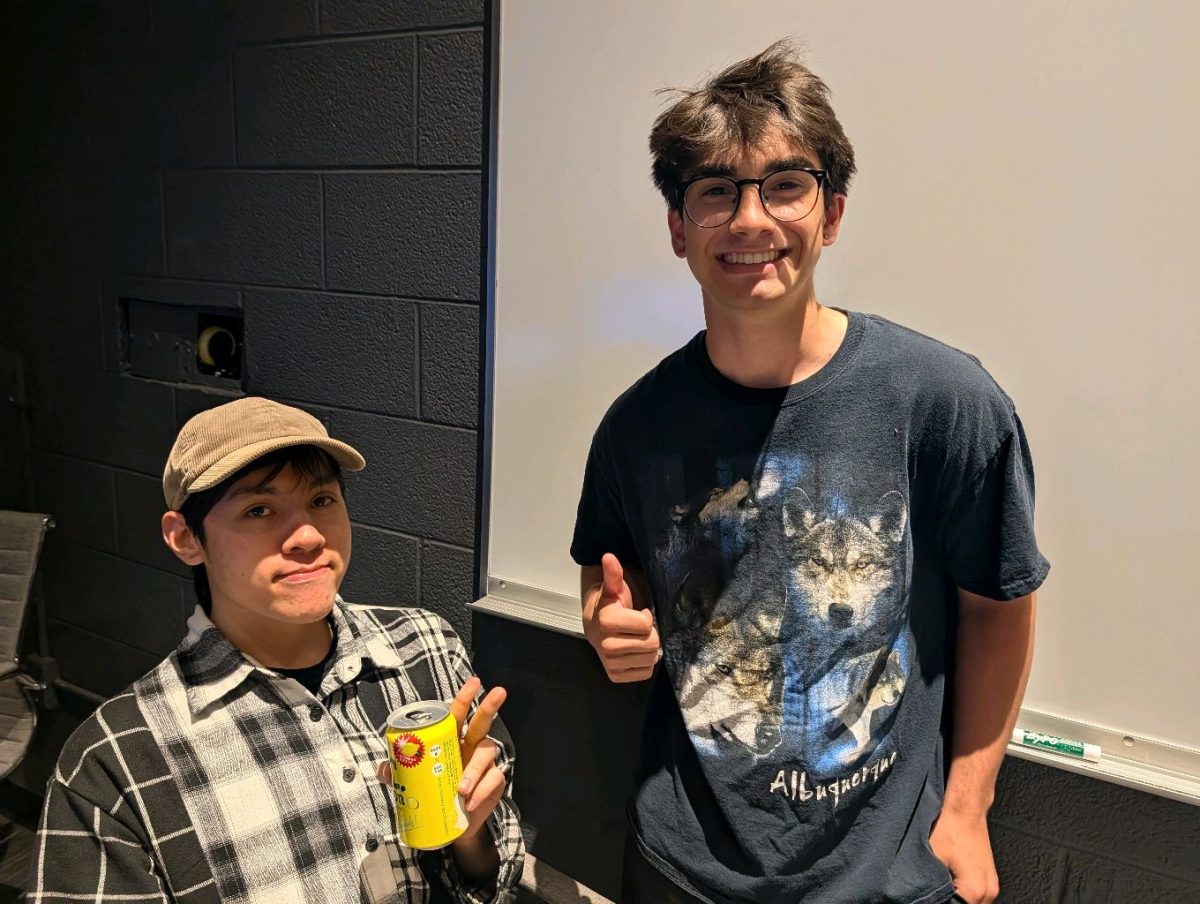 Sam Glasel and Vince Koch pose for a photo at the Asian Film Festival in the Scott Borchetta College of Media and Entertainment on March 30, 2026.