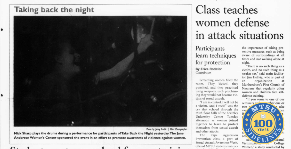 Sidelines, April 17, 2003. 