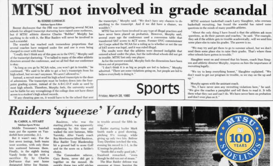 Sidelines, March 28, 1980. 