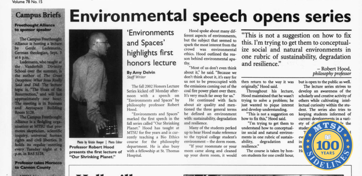 Sidelines, Aug. 28, 2002.