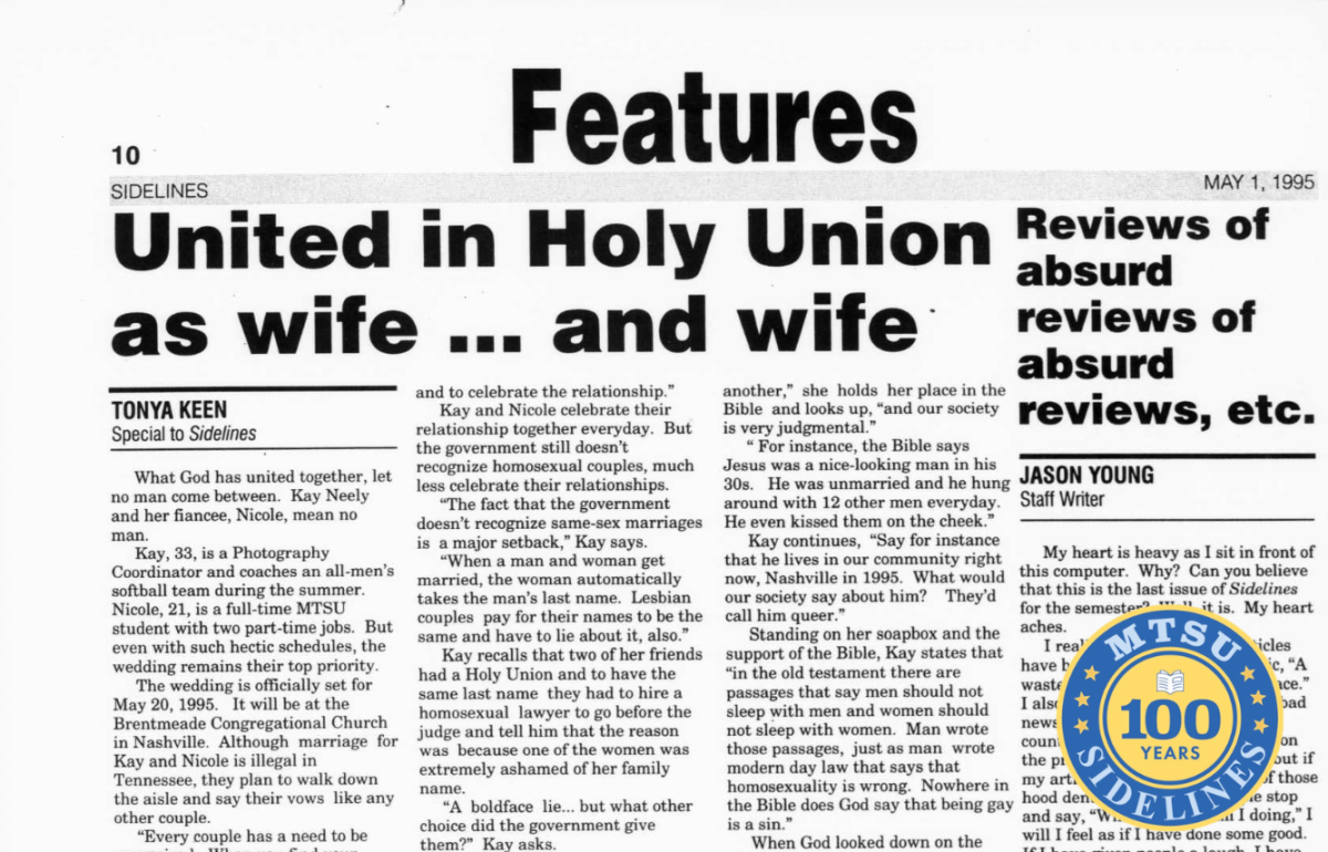 Sidelines, May 1, 1995.