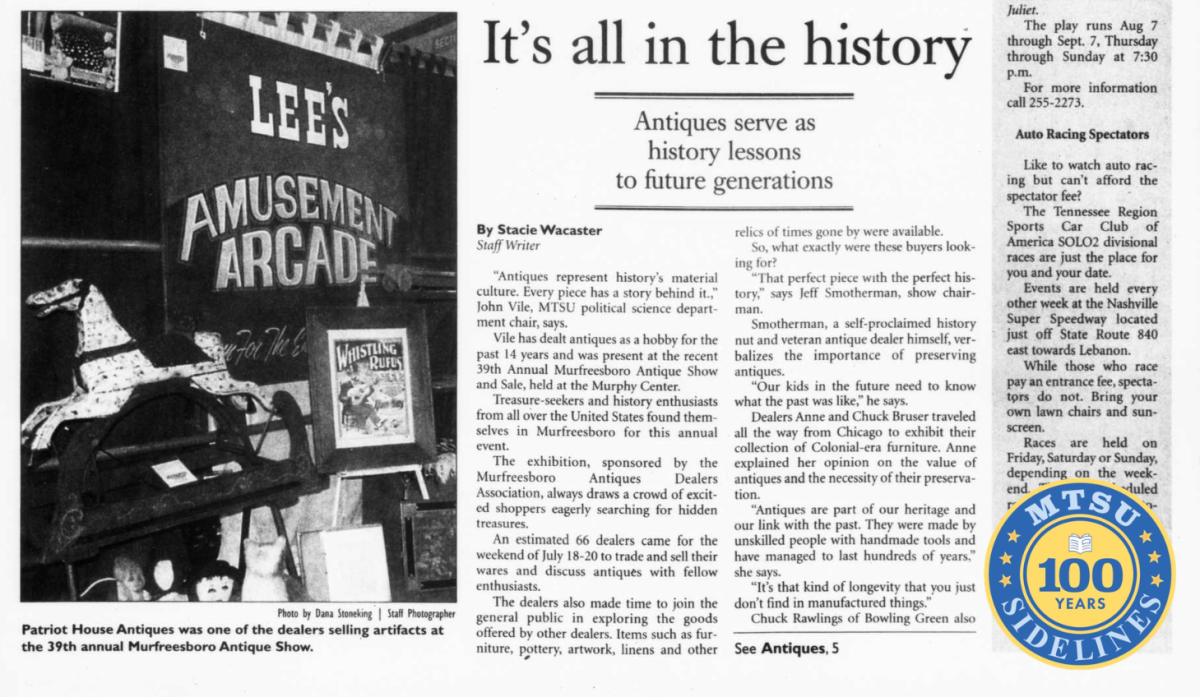 Sidelines, July 30, 2003. 