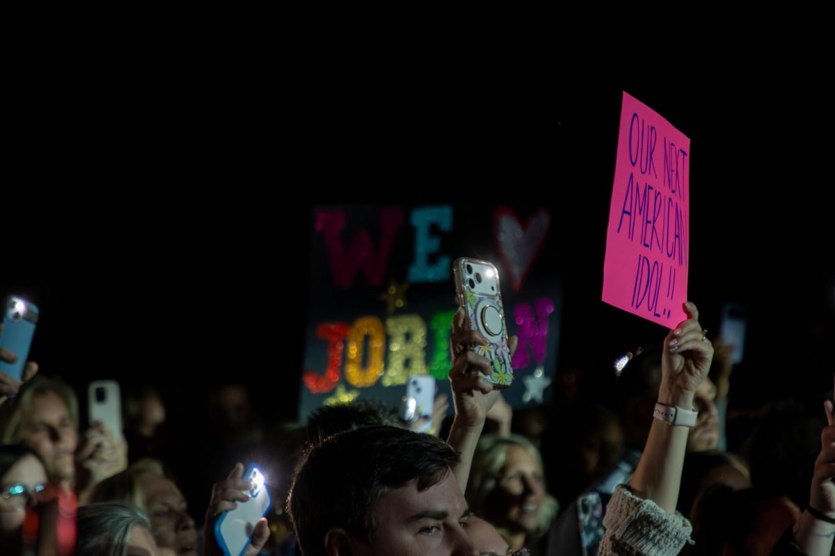 Posters for Jordan McCullough during his performance at the Richard Siegel Soccer Complex on May 6, 2026.