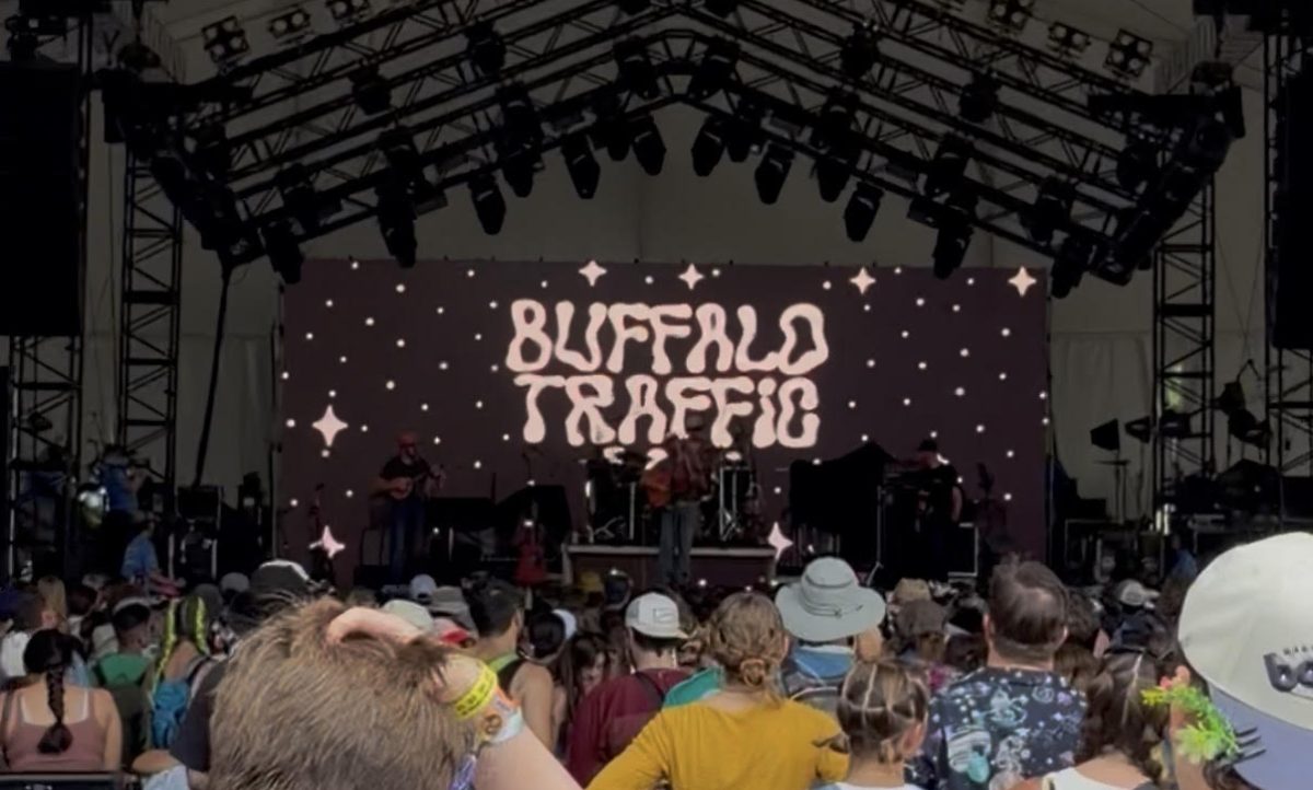 Buffalo Traffic Jam performing their set just minutes before the lightning delay.