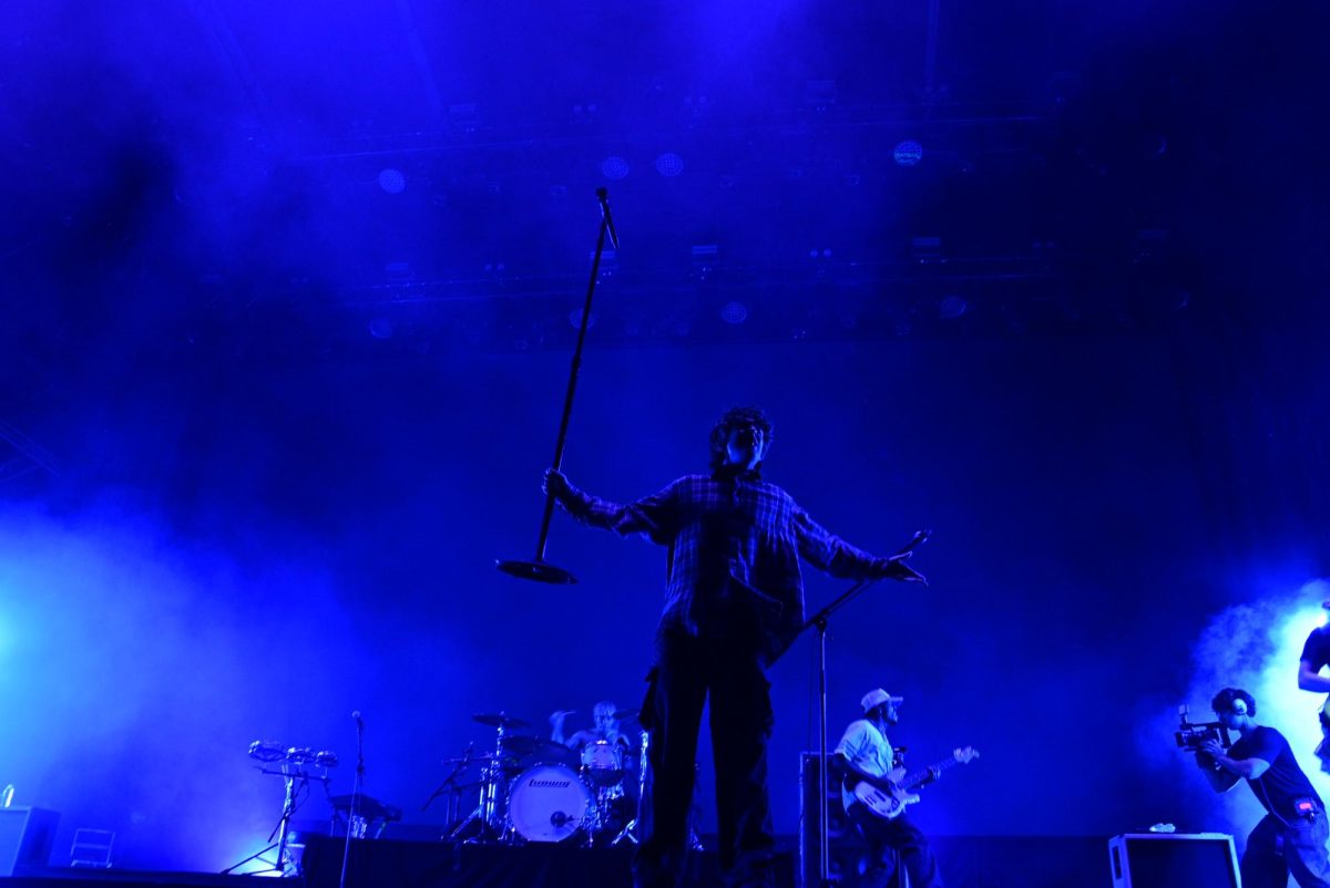 Brendan Yates of Turnstile performing on the Which Stage at Bonnaroo Music & Arts Festival in Manchester Tenn. on June 12, 2026.