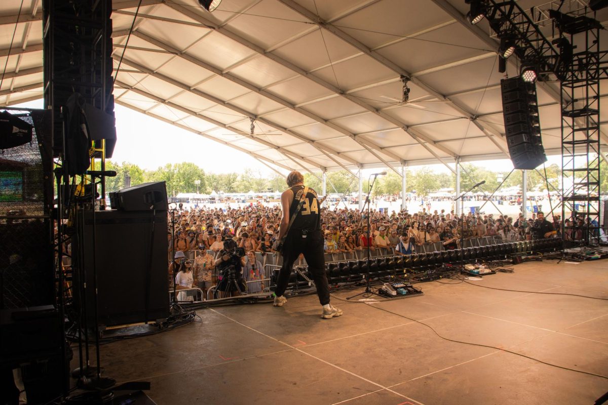 The Stews performing on the That Tent at Bonnaroo Music & Arts Festival, 2026. 