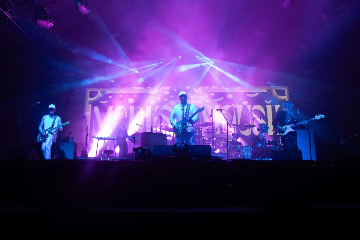 Modest Mouse performing at This Tent at Bonnaroo Music & Arts Festival, 2026. 